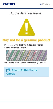 Authentication Result