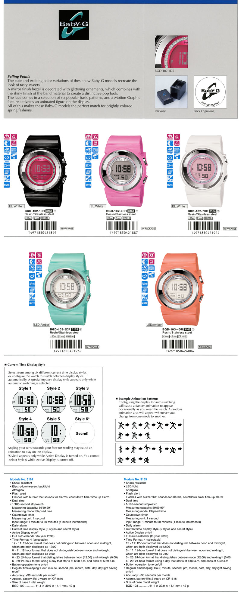 Baby-G, Motion Graphic, tasty sweet, MTR model, BGD-102-1, BGD-102-4, BGD-102-7, BGD-103-3, BGD-103-4