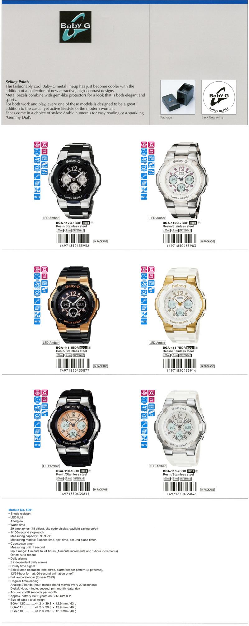 Baby-G, 100-meter, water resistant, high-contrast, gem-like, Gemmy Dial, BGA-112C-1B, BGA-112C-7B, BGA-111-1B, BGA-111-7B, BGA-110-1B, BGA-110-7B