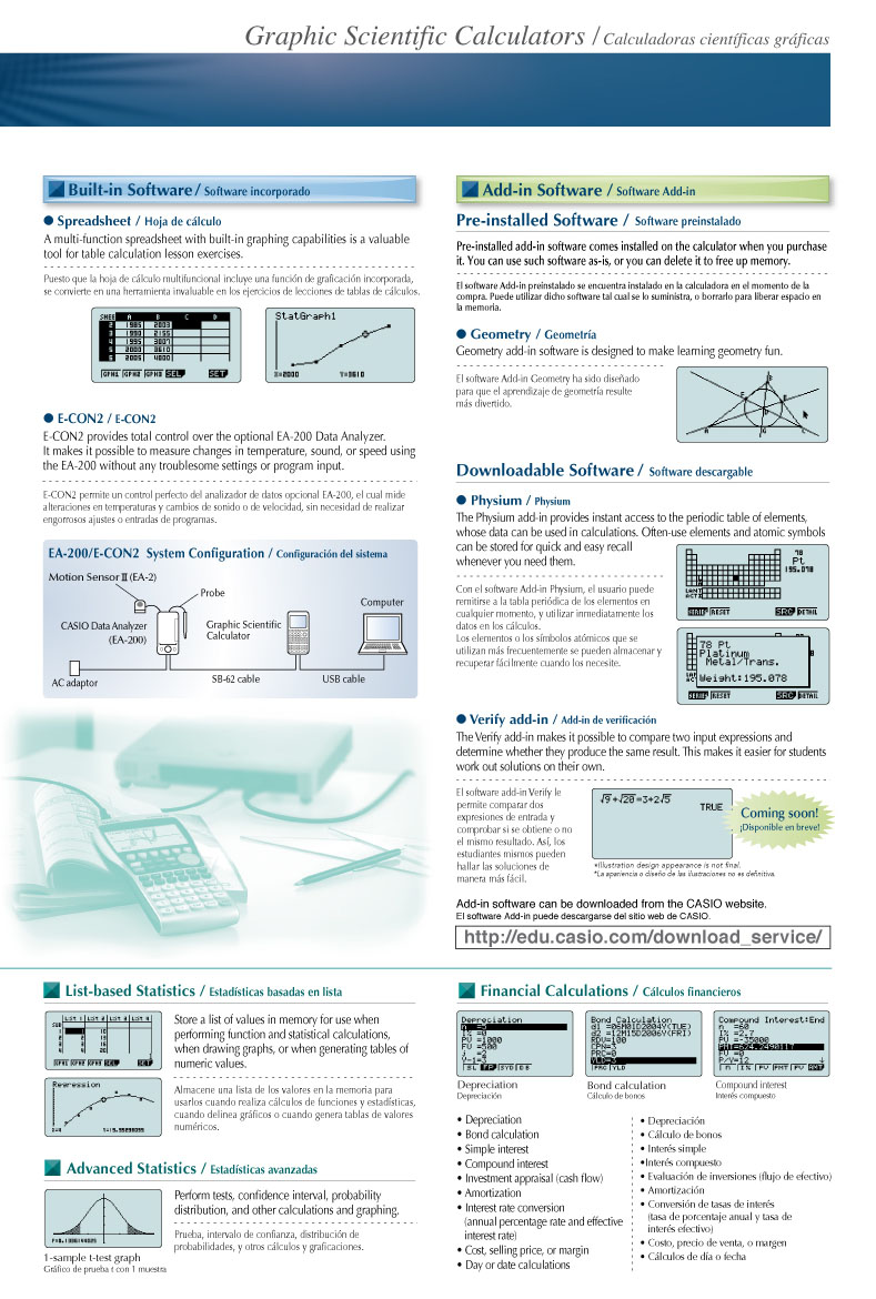 Calculators, Graphic Scientific Calculators, eActivity, Statistics, Design, engineer, teacher, Natural-V.P.A.M, 1.5MB, LCD, SD, USB, High-speed CPU,, FX-9860GII SD, FX-9860GII