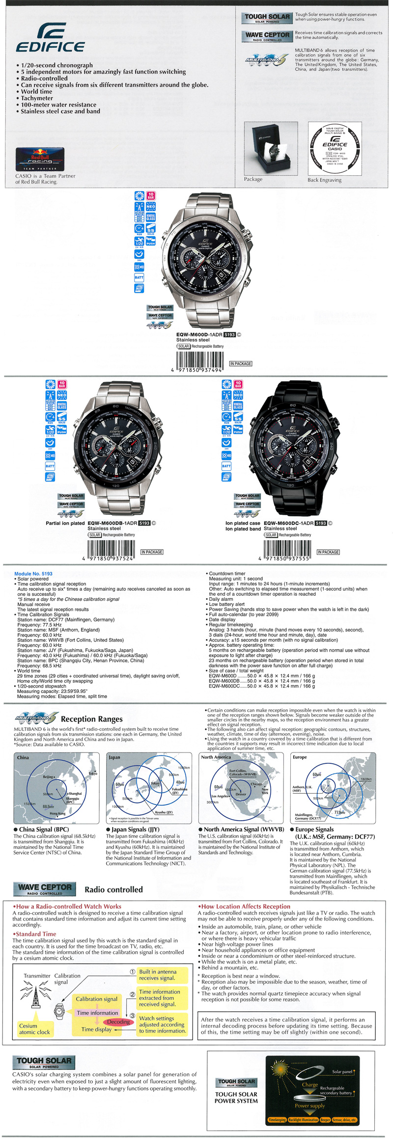 EDIFICE, EQW-M600D-1A, EQW-M600DB-1A, EQW-M600DC-1A