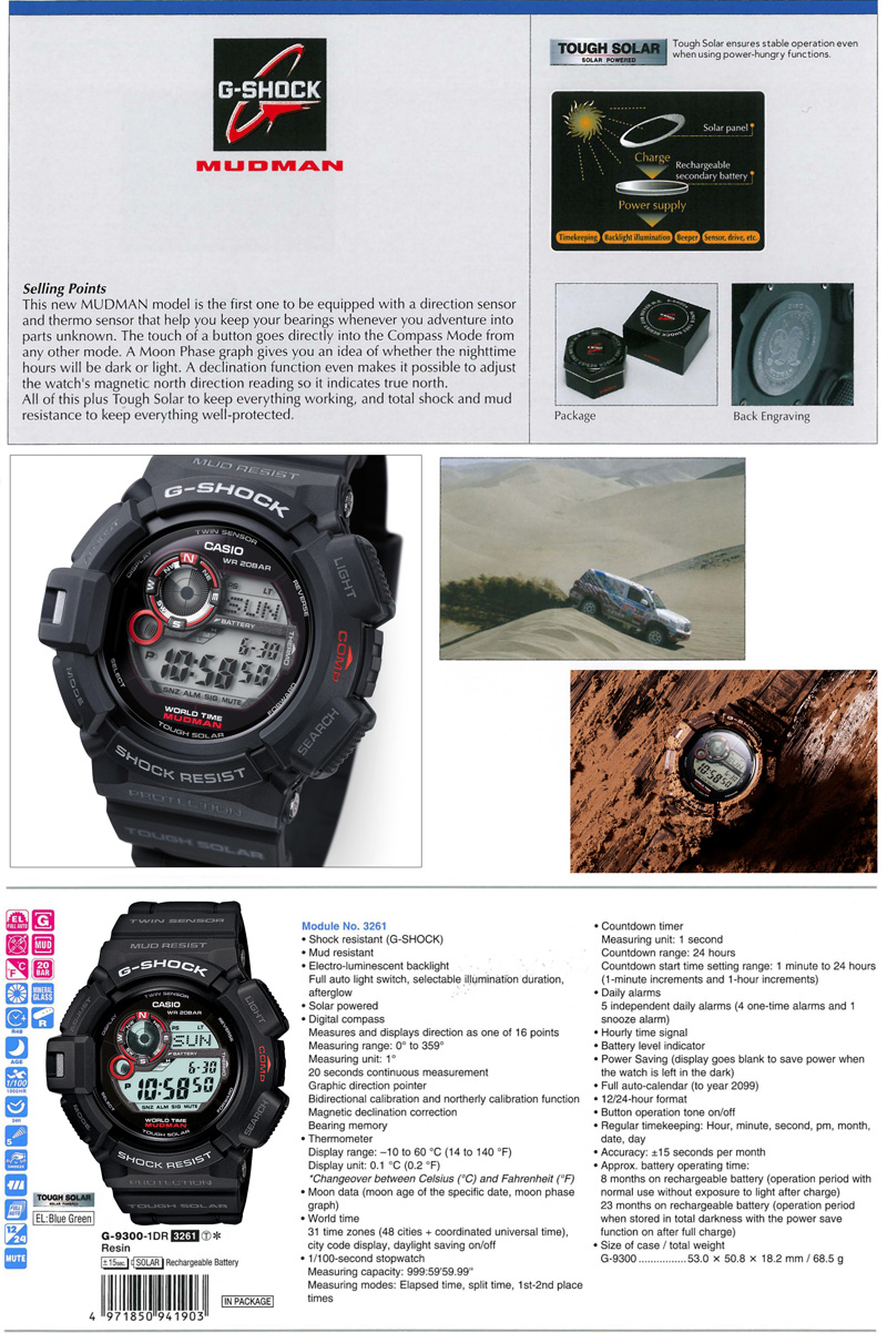 G-Shock, Mudman, Tough Solar, G-9300-1
