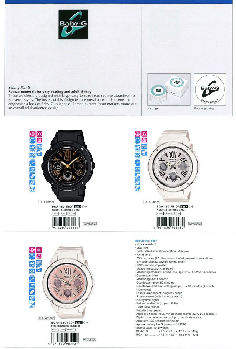 G-Shock, Chiseled 3D look, GA-150A-2A, GA-150A-3A, GA-150A-4A