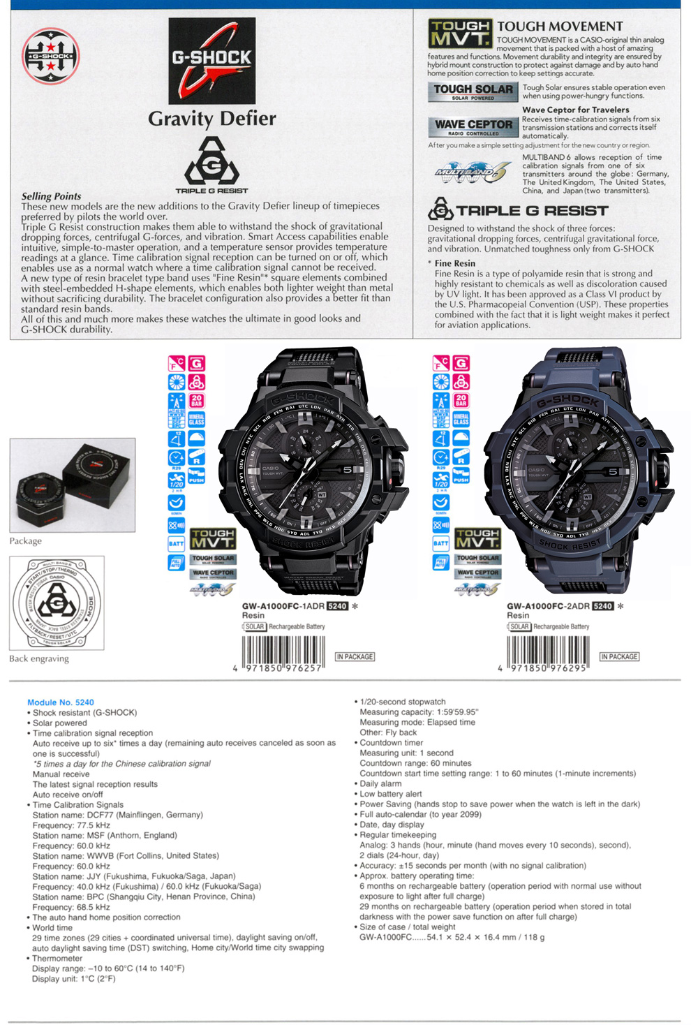 g shock gravity defier triple g resist