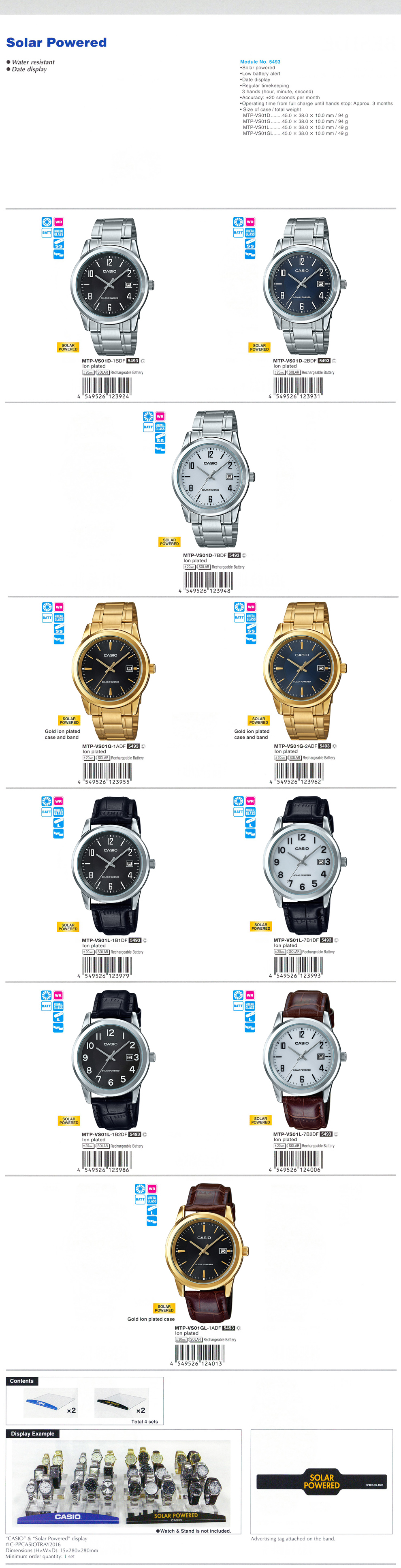 Standard Analog, SOLAR POWERED, water resistant, Date display, MTP-VS01D-1B, MTP-VS01D-2B, MTP-VS01D-7B, MTP-VS01G-1A, MTP-VS01G-2A, MTP-VS01L-1B1, MTP-VS01L-7B1, MTP-VS01L-1B2, MTP-VS01L-7B2, MTP-VS01GL-1A