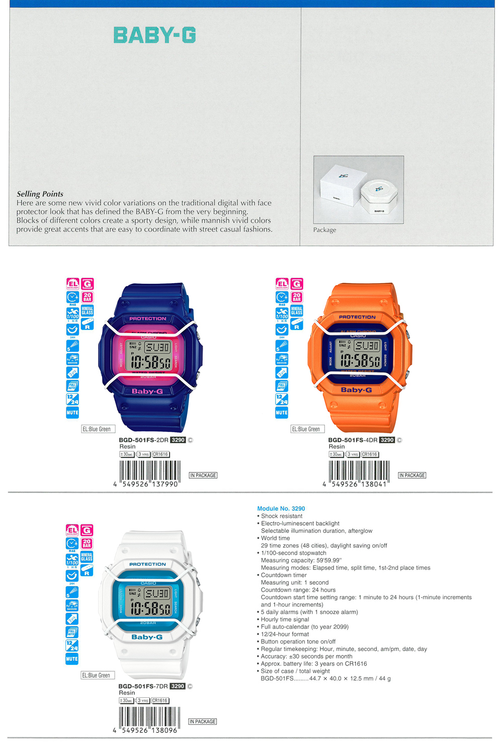 BABY-G, Face protector, sporty design, mannish, street casual fashion, BGD-501FS-2, BGD-501FS-4, BGD-501FS-7