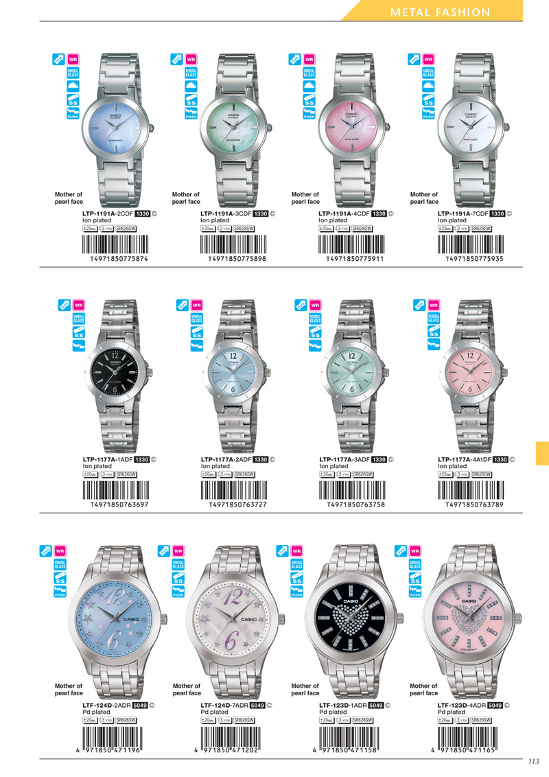 Watch, Standard Analog, LTP-1191A-2C, LTP-1191A-3C, LTP-1191A-4C, LTP-1191A-7C, LTP-1177A-1A, LTP-1177A-2A, LTP-1177A-2A, LTP-1177A-4A1, LTF-124D-2A, LTF-124D-7A, LTF-123D-1A, LTF-123D-4A